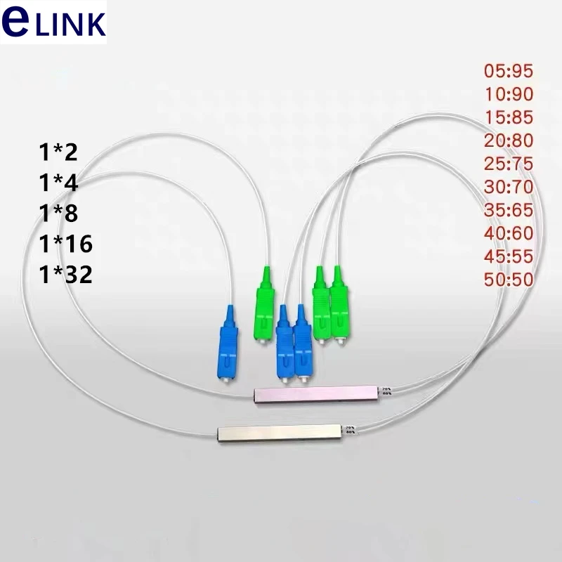 

10 шт. 1x2 FBT Opitcal разветвитель SC/UPC мини стальная трубка 5:95 10:90 20:80 двойная защита от солнца на заднее стекло авто 1310/1550nm волокно проклеенный муфта mirco ELINK