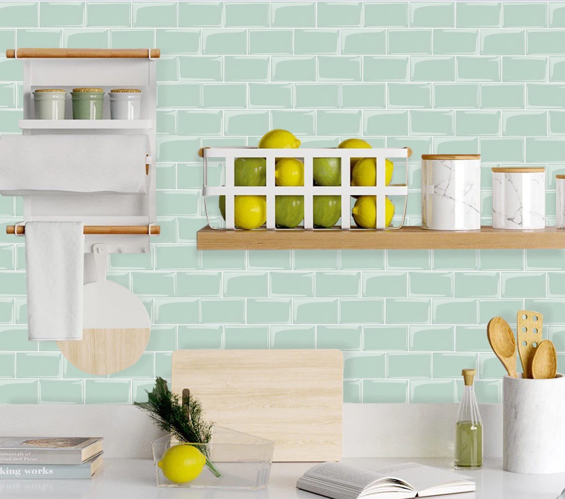 12"x12" Backsplash Kitchen Wall Tiles Mosaci Wall Tile Sticker 3d