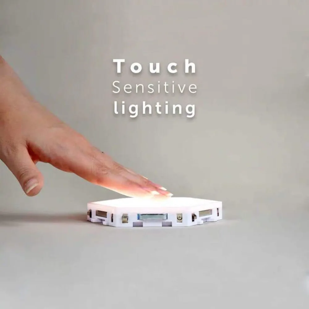 Sensível ao Toque Lâmpada de Sensor Lâmpadas de Parede Montagem de Iluminação de Decoração para Casa Quantum Faça Você Mesmo Led Noite Criativa Hexagonal Magnética Luz 5 Lâmpada De Sensor Noite Lâmpadas de Parede