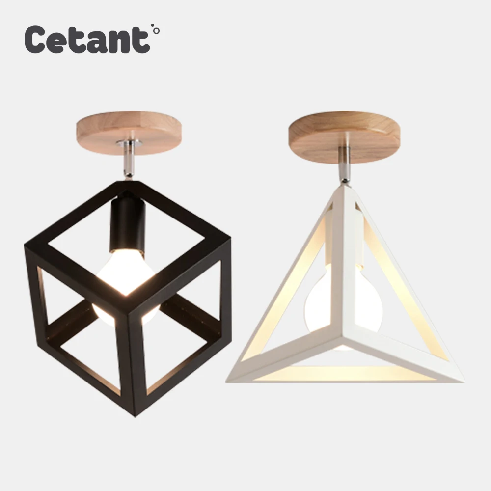 

LED Ceiling Light American Loft Corridor Balcony Room Ceiling Lamp Nordic Simple Lights Indoor Lighting Fixture Square lamps E27