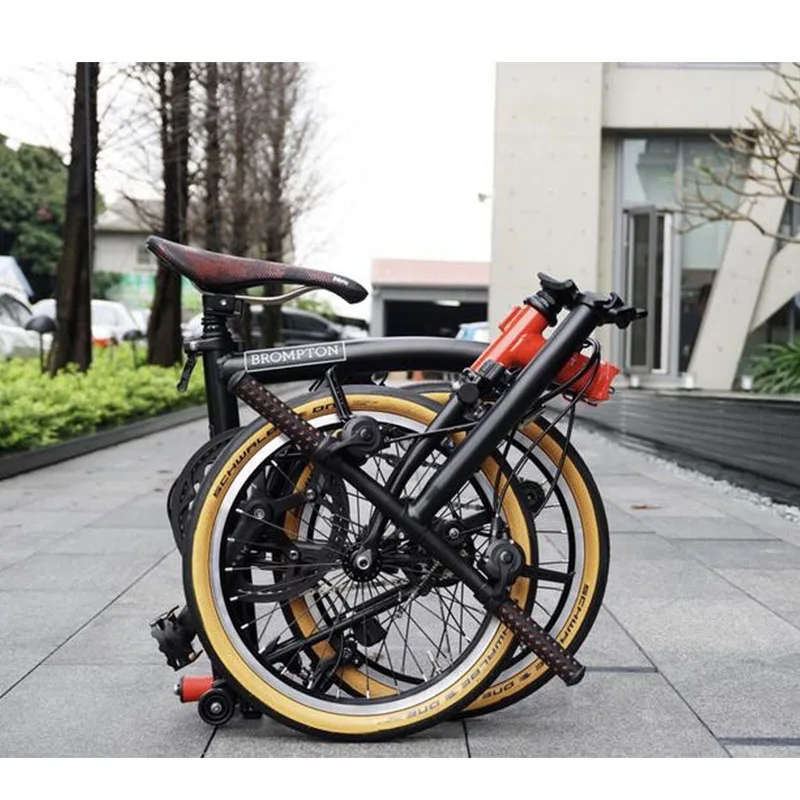 SCHWALBE один сверхлегкий велосипед 16x1,35 349 Складная шина для велосипеда Brompton 35-349 желтый край анти прокол