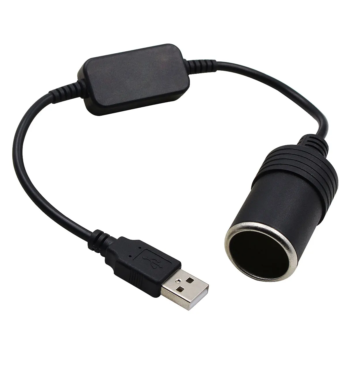 50 шт. USB 5 В до 12 в автомобильный прикуриватель гнездо Женский конвертер адаптер питания кабель