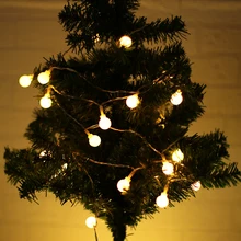 1,5 м/3 м/5 м/6 м водонепроницаемый Сказочный гирлянда светодиодный шар струнный светильник для праздничного оформления лампы Фестиваль рождественские Огни наружное освещение