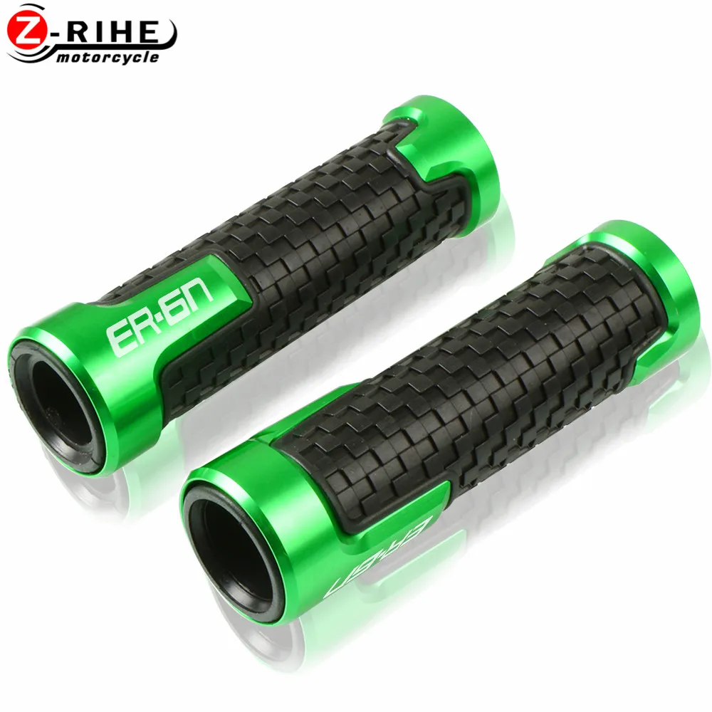 Для Kawasaki ER6N ER 6 N 7/" 22 мм резиновые универсальные аксессуары для мотоциклов, ручки для Руля Мотоцикла, рукоятка для руля, CNC алюминий