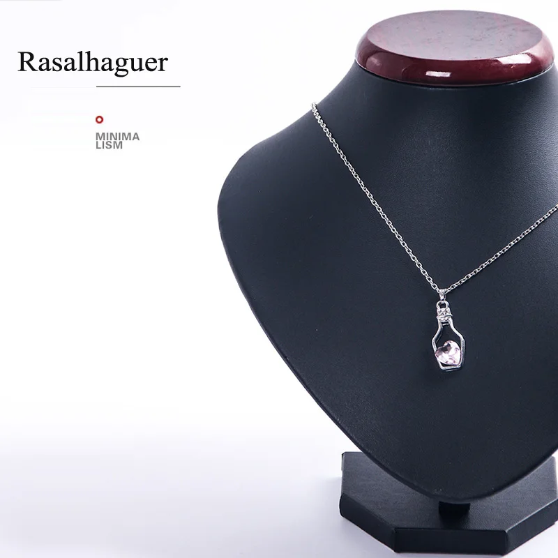 Hot Selling Black PU Leather Jewellery Display Necklaces Bust Pendants Stand Choker Holder Jewellery Rack Show 3 Options Model