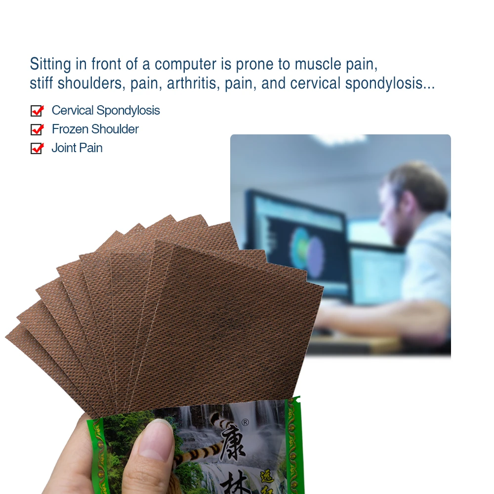 8pcs Tiger Balm Arthritis Pain Patch Back Neck Muscle Sprain Medical Plaster Joints Painkiller Herbal Sticker Health Care C1489