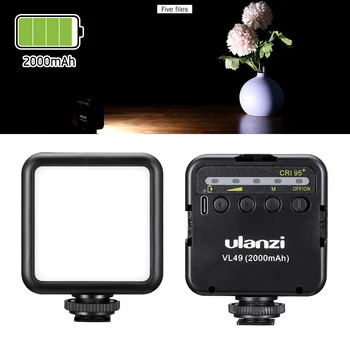 

Vlog Fill Light VL49 6W Mini LED Video Light 2000mAh Built-in Battery 5500K Photographic Lighting Vijim VL81 3200K 5600K