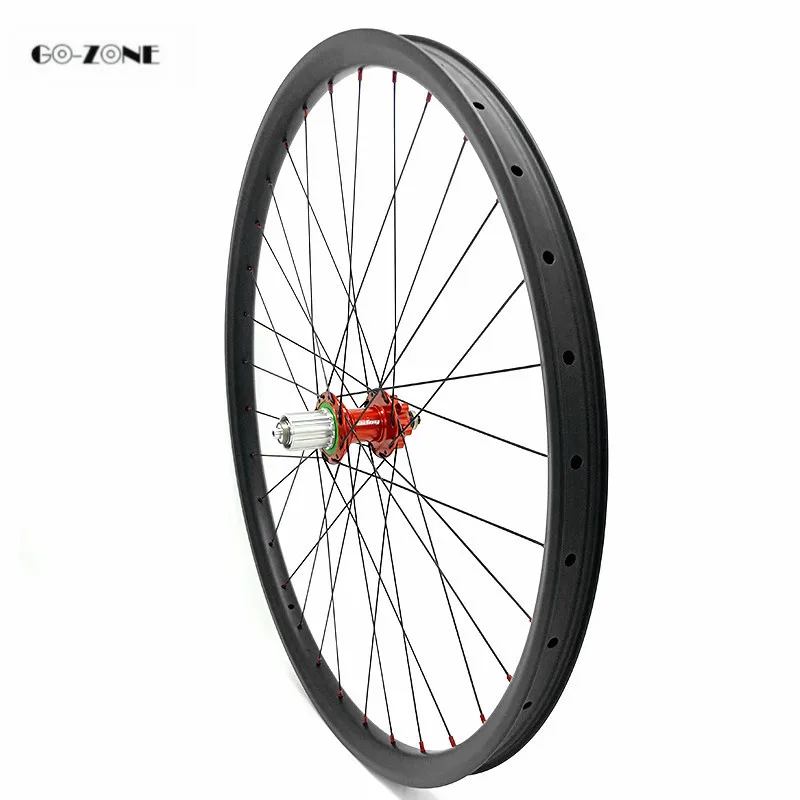 Ruedas mtb 27,5 Асимметричный 27,4x23 мм бескамерный карбоновый диск колеса HOPE 4 boost 110x15 148x12/через ось 650b колесная стойка 1420