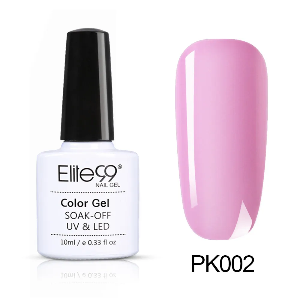 PK002 Elite99 Гель-лак Набор UV Vernis Полупостоянный праймер верхнее покрытие 10 мл телесный гель лак для ногтей, маникюр гель лак PolishesNails - Цвет: PK002