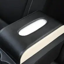 Коробка для салфеток из искусственной кожи, автомобильный держатель для салфеток, коробка для хранения, универсальные аксессуары для автомобильных сидений