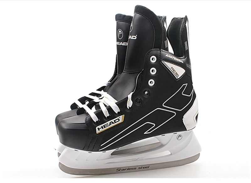 New Winter Adult Teenagers Kids Professional PU Thermal Warm Thicken Ice Hockey Skates Shoes With Ice Blade Comfortable Beginner - Цвет: EU31