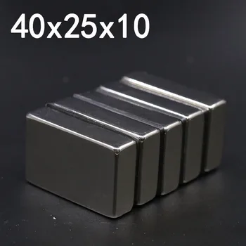 

20Pcs 40x25x10 Neodymium Magnet 40mm x 25mm x 10mm N35 NdFeB Block Super Powerful Strong Permanent Magnetic imanes