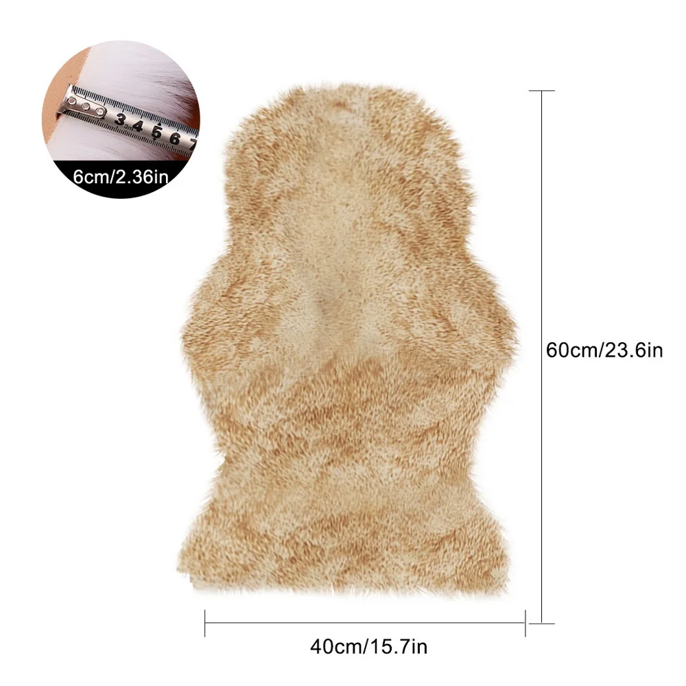 A9 40x60cm Fur Artificial Washable Bedroom Faux Mat Sheepskin Plain Fluffy Rugs Hairy Carpet Living Room Bedroom Rugs - Цвет: A9 40x60cm