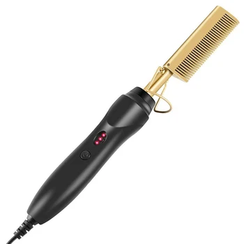 

Hair Straightener Comb Hair Press Iron Comb Hot Heating Comb Electric Straightener Comb Hair Straight Styler Hair Curling Comb