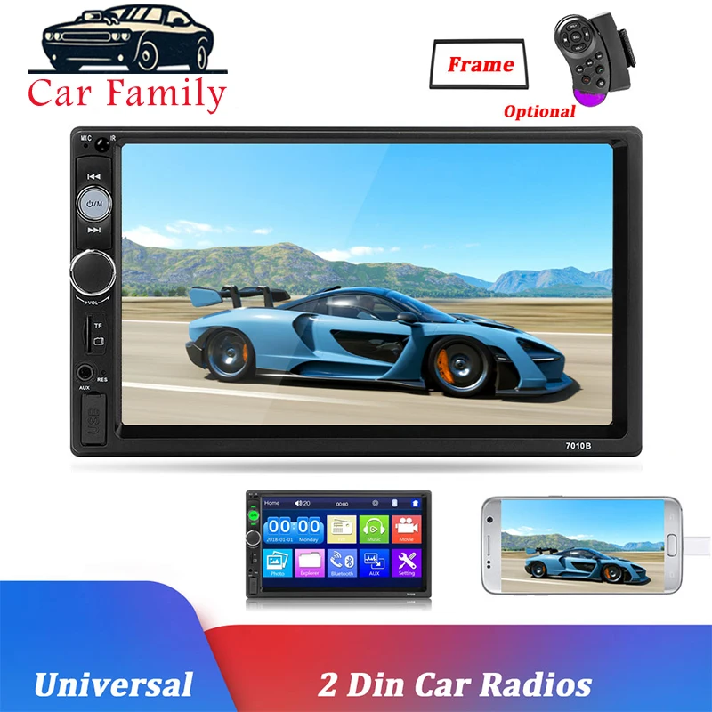 Car Family Radio 2 Din 7 Inch HD Radios Android Player radio Mirror Link 7010B MP5 FM USB SD Audio Stereo | Автомобили и