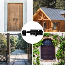 

1 Piece Of Aluminum Alloy Garden Gate Shed Toilet Bathroom Sliding Door Latch With 6 Screws