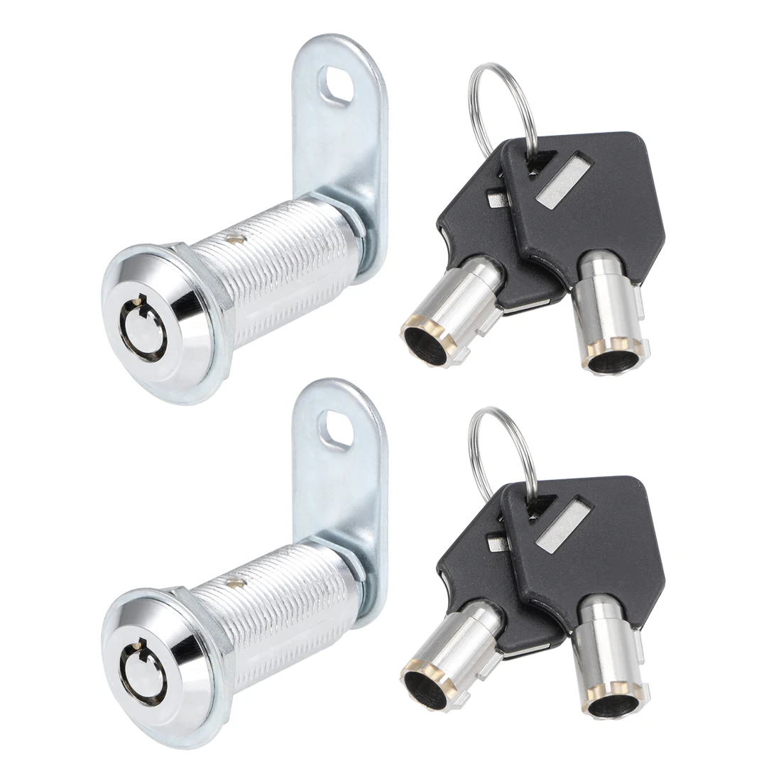 Uxcell трубчатый cam lock 40 мм цилиндр Длина хромированная отделка разные ключи, комплект из 2 предметов