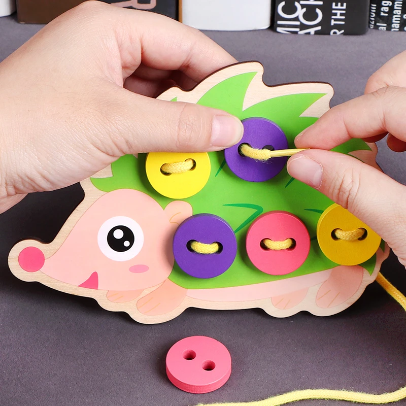 montessori threading toy