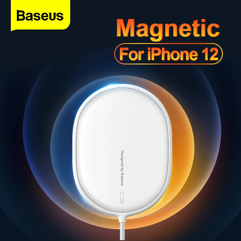 Baseus PD 15W Qi Magnetic Wireless Charger For iPhone 12 Pro Max Induction Wireless Charger Pad Fast Charging For Xiaomi Samsung