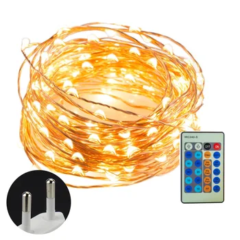 

Home Decor Wedding Outdoor Waterproof Copper Wire Remote Control Dimmable String Light Christmas Tree 99FT 300LEDs Fairy Lamp