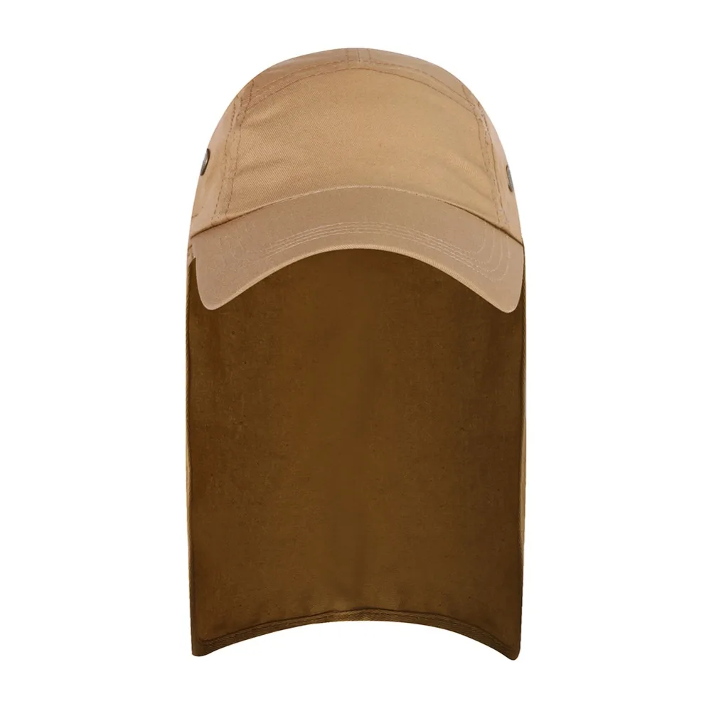 Hiking Fishing Cap Ear Neck Flap Cover Adjustable Waterproof Sunshade Folding Mesh Sports Hat Outdoor Sportswear Accessories