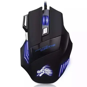 

Ergonomic 7 Buttons LED Backlit 3200DPI USB Wired Optical Gaming Mouse for PC Drop shipping