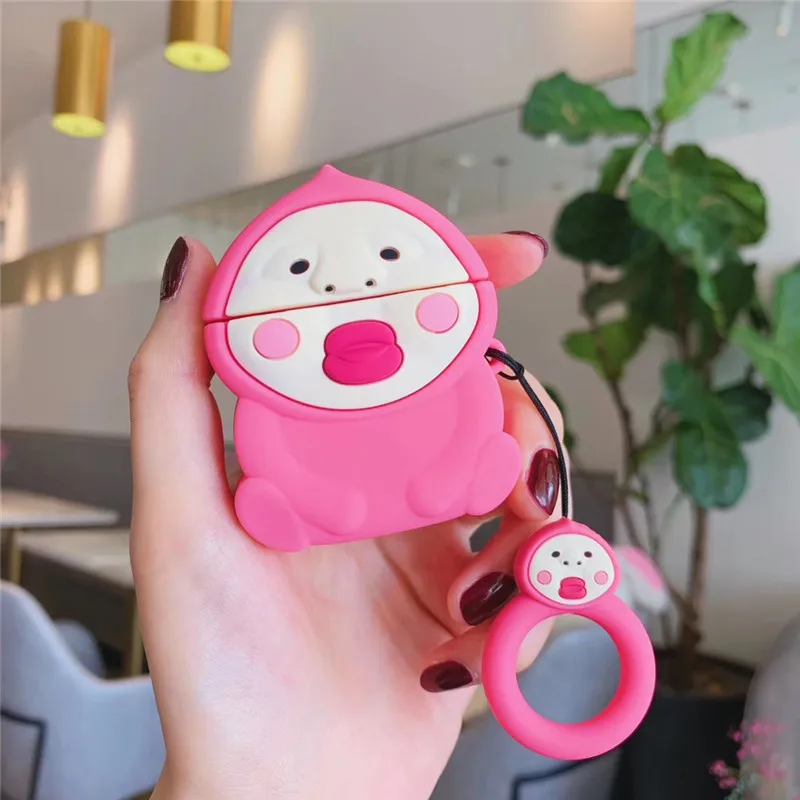 GJ0625 Для Airpods 1 2 чехол Bluetooth гарнитура беспроводной футляр для наушников для iPhone милый Микки Минни оригинальные наушники Pika Cover - Цвет: GJ0625
