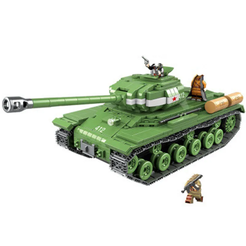 

Legoings tank City WW2 Soldier Police Weapon Bricks Sets Military Soviet Russia KV 2 Tank Building Blocks Toys for Boys