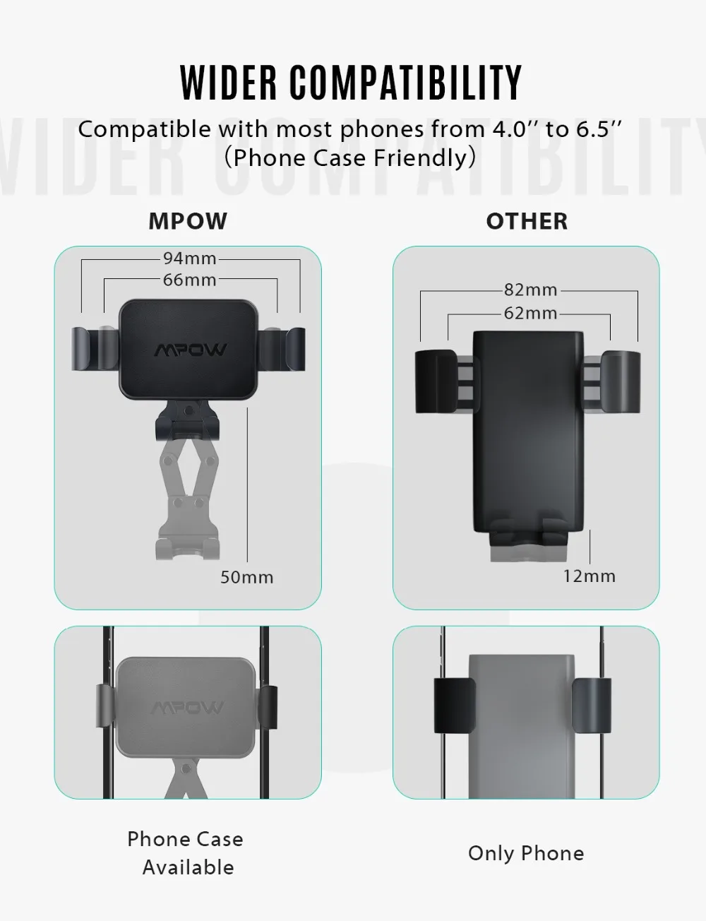 Mpow CA127 Gravity Car Phone Holder For iPhone 11 Pro Max Samsung Huawei Car Holder For Phone in Car Mobile Phone Holder Stand (2)
