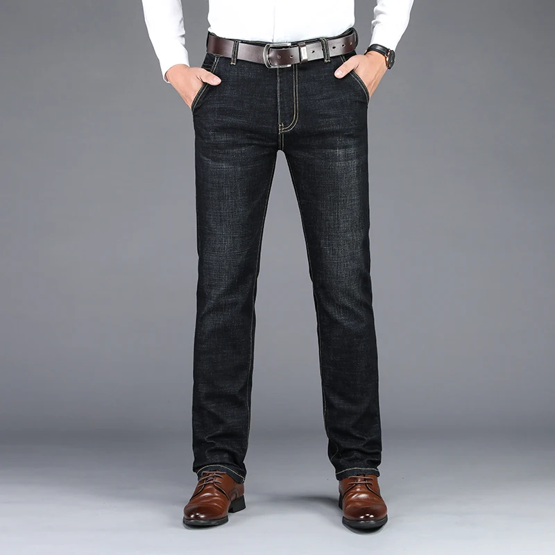 

Men Jeans Homme Denim Slim Blue Black Male Jean Business Stretch Biker Casual Pants Trousers Men'S Mens Fashion Designer