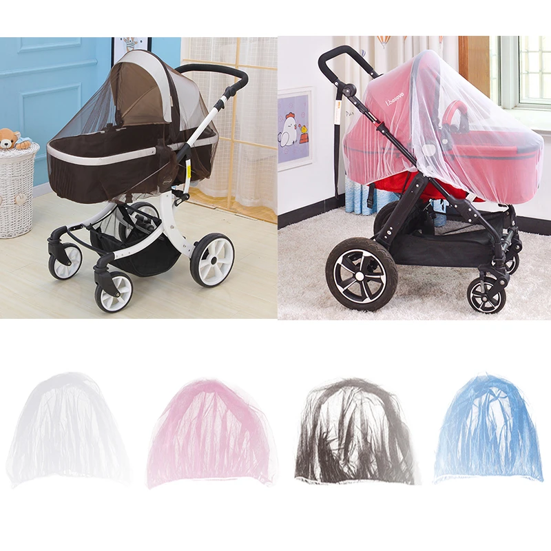 Baby Stroller Pushchair Mosquito Insect Shield Net Safe Infants Protection Mesh Stroller Accessories Mosquito Net 150cm baby stroller accessories essentials