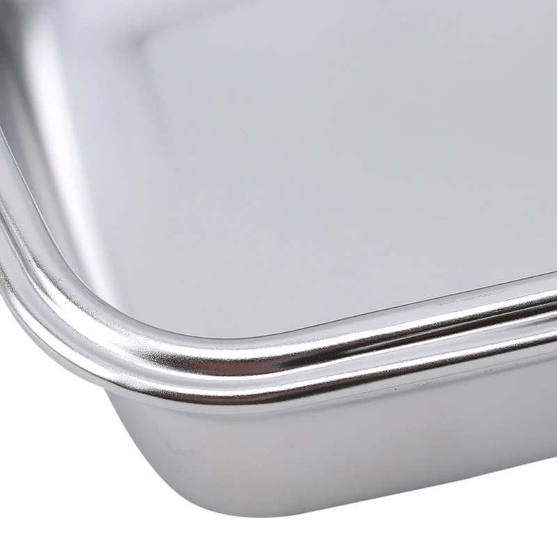 Stainless Steel Crisper Box Food Storage Container Rectangular Student Lunch Box Bento Box Kitchen Storage Box 350/550/850ml