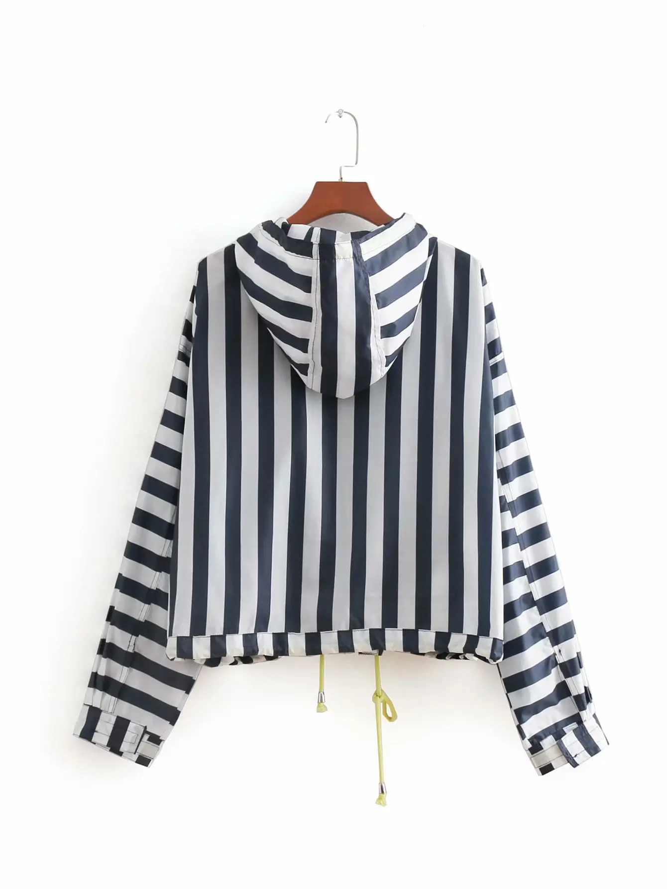 

2018 Autumn New Style Ozhouzhan WOMEN'S Dress Celebrity Style Contrast Color Strap Jacket Stripes Long-sleeved Upper Garment