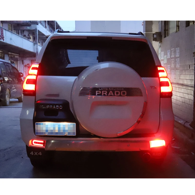 Для Toyota Land Cruiser Prado FJ150 2010- 12 В Автомобильный светодиодный задний противотуманный фонарь, светильник-бампер, тормозной светильник, отражатель сигнала поворота