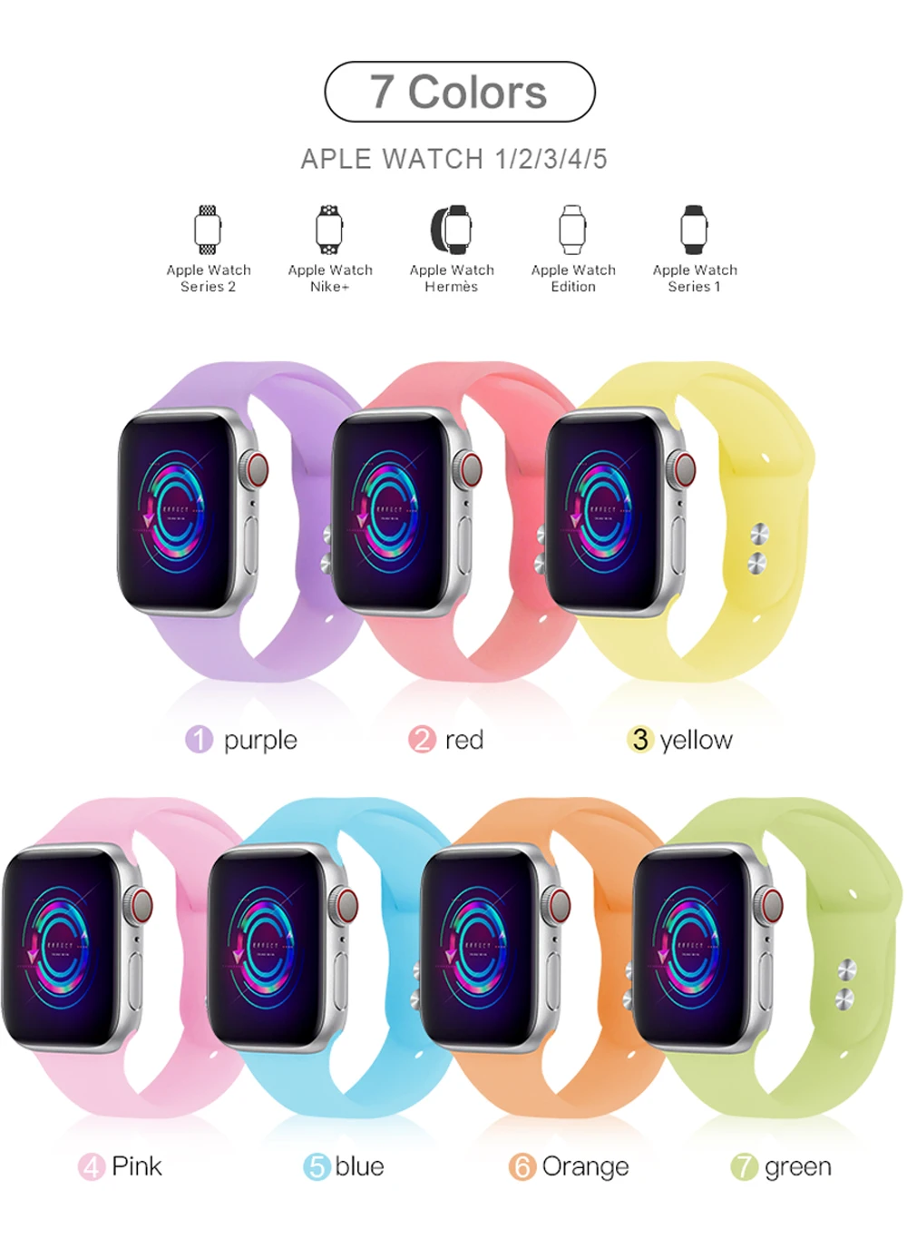 Силиконовый ремешок цвета желе для часов 42 мм 38 мм спортивный iwatch ремешок 40 мм 44 мм браслет на запястье для apple watch 5 4 3 2 1 серия