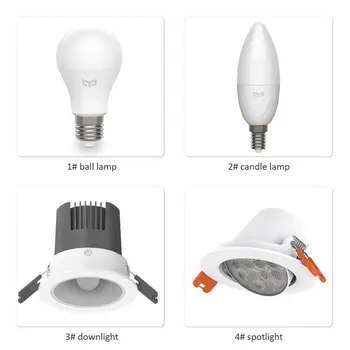 

Yeelight Smart Light bulb E14 E27 Bluetooth Mesh candle Bulb led lamp smart Downlight Spotlight 70-80mm hole Work With Mijia APP