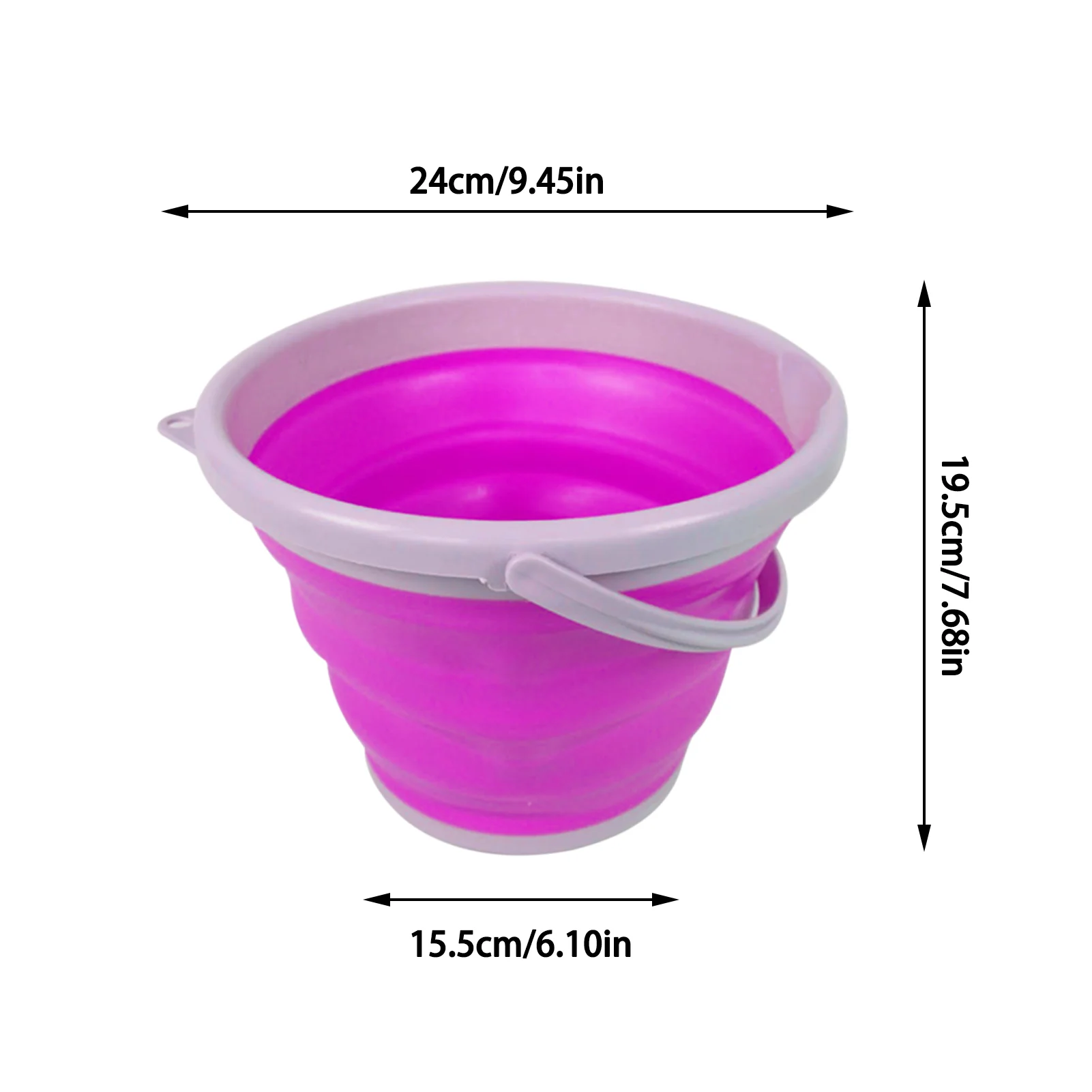 5L Foldable Bucket Collapsible Pail Bucket Folding Bucket Water Bucket  Container For Backpacking Camping Outdoor