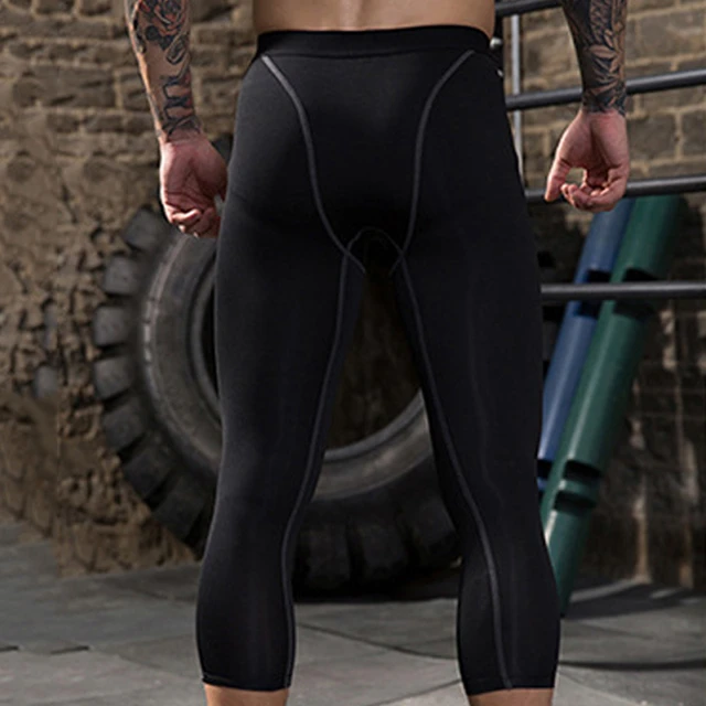Quick Dry Elastic Men's Capris Running Tights Compression Sports Leggings  Gym Fitness 3/4 Pants Workout Yoga Bottoms Customized - AliExpress
