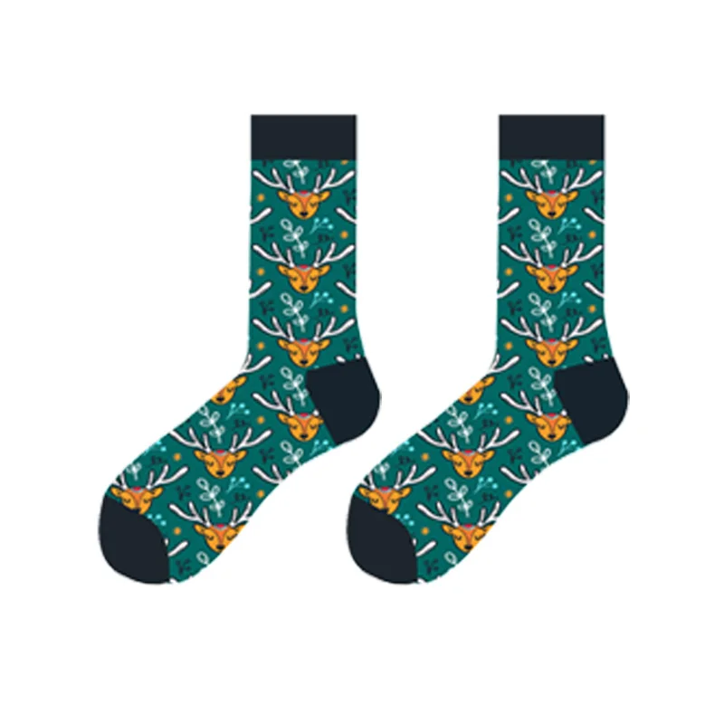 Хлопковые Забавные милые носки для мужчин и женщин, носки, креативные рождественские носки с принтом, Kawaii Harajuku, Мультяшные носки для скейтборда - Цвет: 6