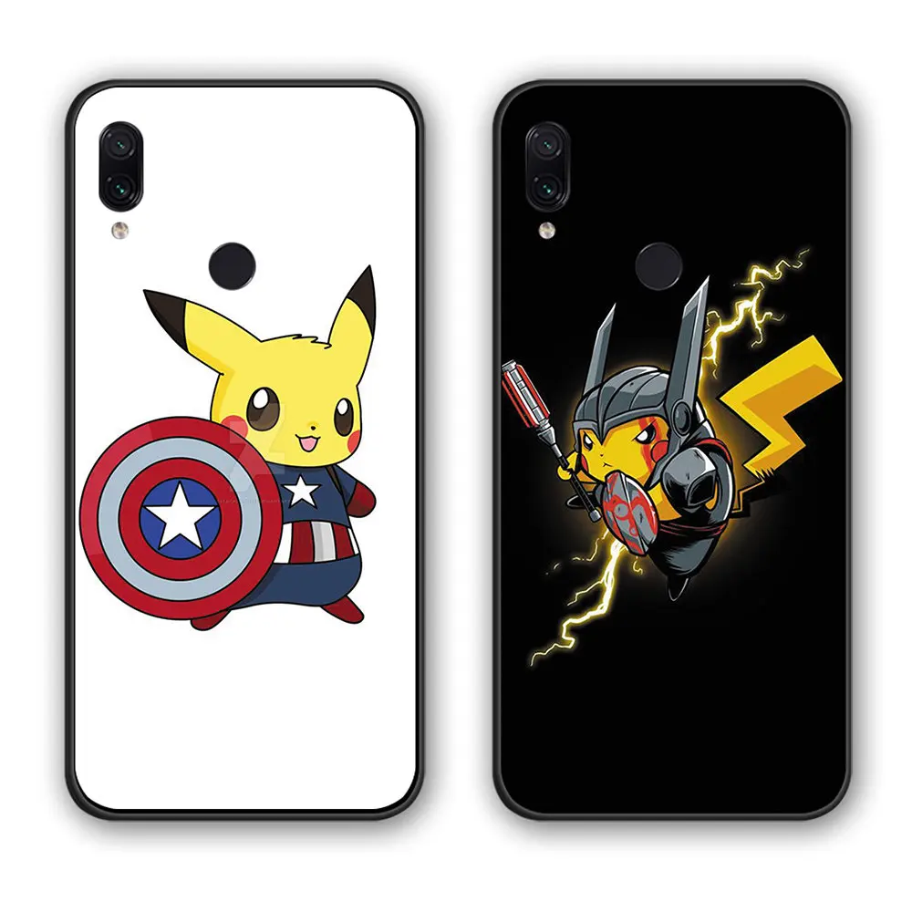 Забавные японское аниме PIKACHU силиконовый TPU чехол для телефона чехол для Xiaomi Redmi 5plus 5A 5 6plus 6A 6pro 7 Note 4 4X5 5A, 7, 8, 9 лет Pro S2 GO