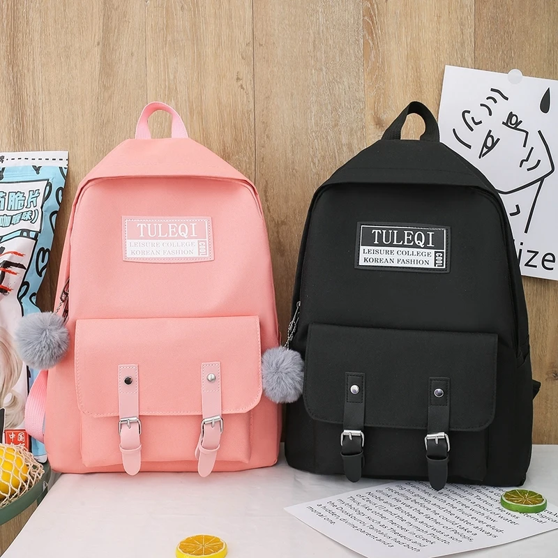 Discount Schoolbags Women Backpack Laptop Teenage Girls Fashion Canvas for Female 4piece-Set 1zWzLjpbo