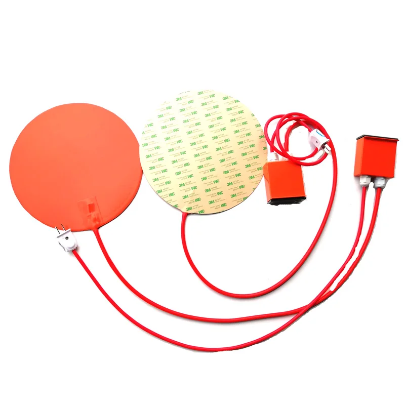 220V 630W Diameter280*1.5mm Round Silicone Rubber Heater adhesive 1 side digital thermostat on wire 2000mm lead | Дом и сад