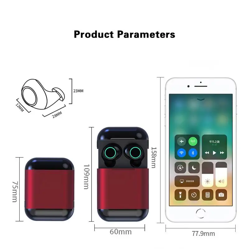 TWS Bluetooth Headphones Earbuds Wireless Bluetooth Earphones Stereo Headset Bluetooth Earphone With Mic and Charging Box