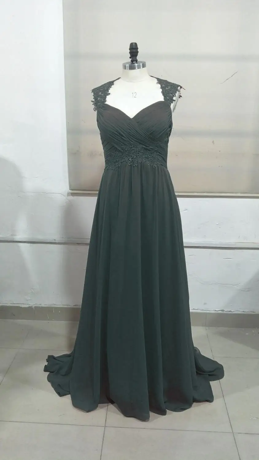 Модное ТРАПЕЦИЕВИДНОЕ длинное вечернее платье без рукавов с открытой спиной Vestidos De Festa, платья для выпускного вечера, плиссированное кружевное прозрачное официальное платье из тюли - Цвет: Серый