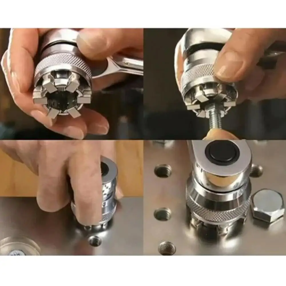 10-19 мм торцевой гаечный ключ втулка Регулируемая домашняя DIY Одна Головка Универсальная насадка для снятия ручных инструментов гайки Болты