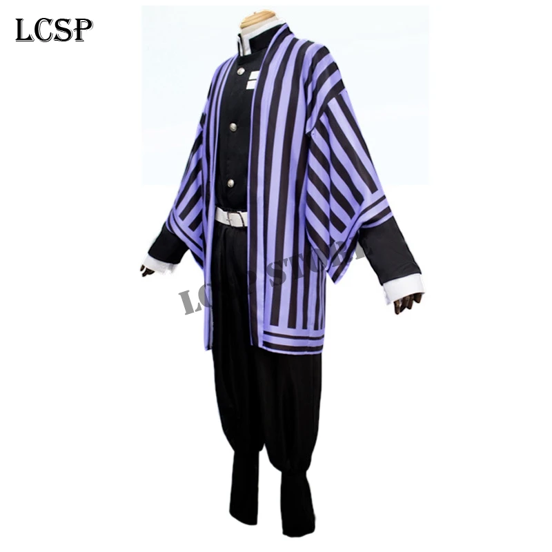 LCSP Demon Slayer Kimetsu no Yaiba Iguro Obanai Cosplay Costume Japanese Anime Kimono Full Set Uniform Suit Outfit Clothes
