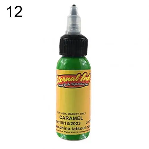 Зеленый New 30ml Tattoo Pigment Ink for Semi-permanent Eyebrow Eyeliner Lip Body Art Paint - Цвет: Зеленый