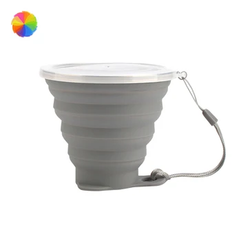 

Portable Silicone Folding Cup Lids Cup Set Reusable Collapsible Coffee Cup Folding Travel Mug For Travel Outdoor Camping Hiking