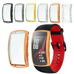 1 шт., для samsung gear Fit 2 Pro, ТПУ, покрытие, спортивные Смарт-часы, защитный чехол, крышка, рамка для часов, полная защита экрана, оболочка