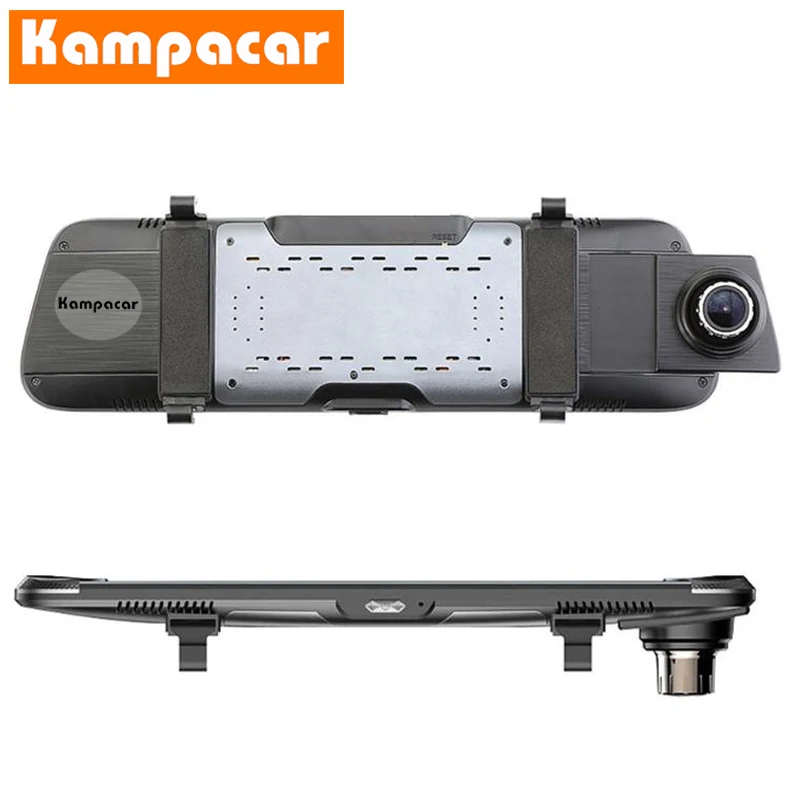 Kampacar 10 дюймов Android умное зеркало заднего вида камера Dvr автомобиля 4G gps навигация Dvrs с камерой заднего вида два объектива двойной Dashcam